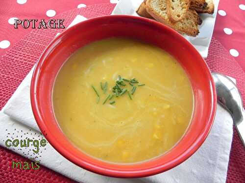 Potage à la courge musquée et au maïs, à l'érable, sans gluten et sans lactose