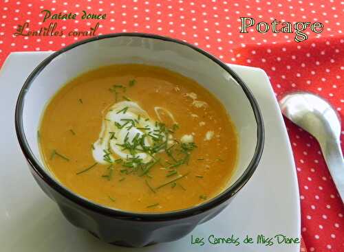 Potage à la patate douce et à la cannelle, sans gluten et sans lactose