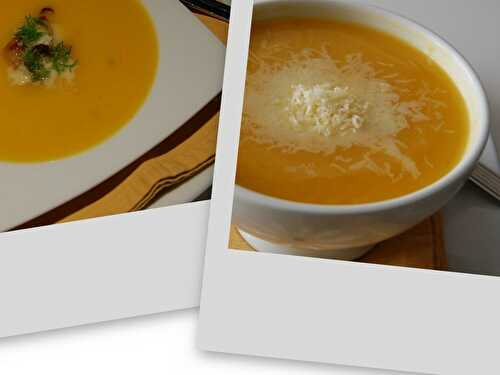 Potage de courge musquée "butternut" et de fenouil, sans gluten