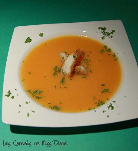 Potage de légumes racines de luxe, sans gluten et sans lactose