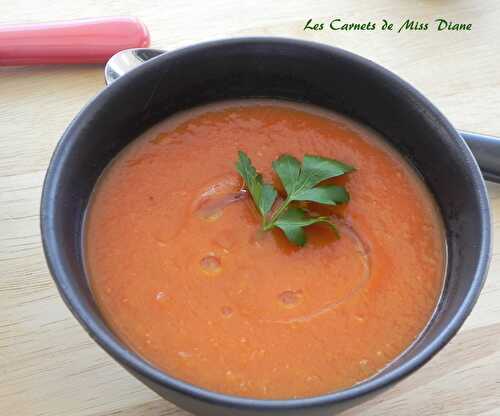 Potage de tomates au fenouil, sans gluten et sans lactose - Les carnets de Miss Diane
