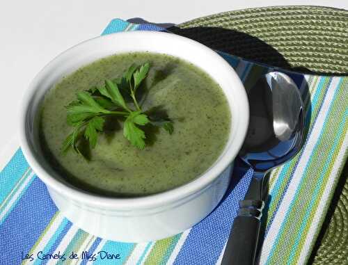 Potage des fontaines ou potage au cresson, sans gluten et sans lactose