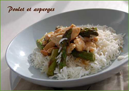 Poulet aux amandes et aux asperges, sans gluten et sans lactose