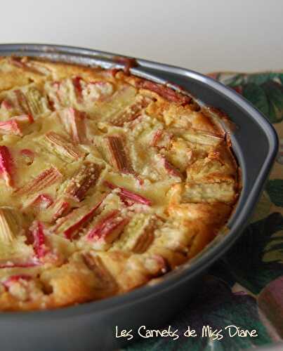 Rhubarbe et sirop d'érable, un clafoutis bien de chez nous, sans gluten