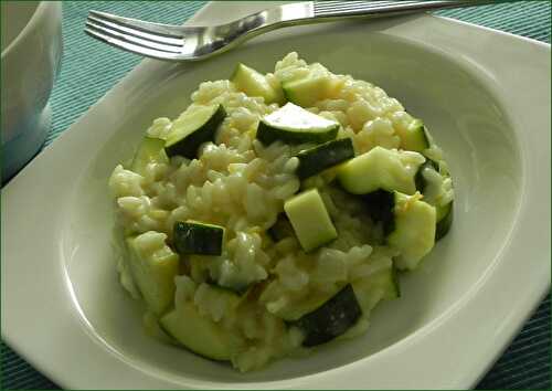 Risotto au citron et aux courgettes, sans gluten et sans lactose