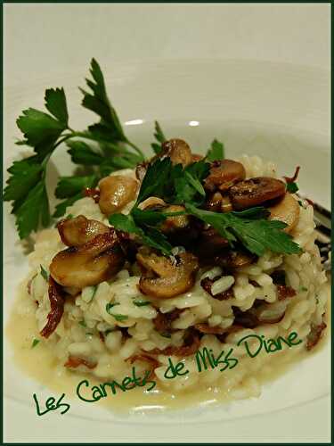 Risotto aux chanterelles et aux champignons de Paris