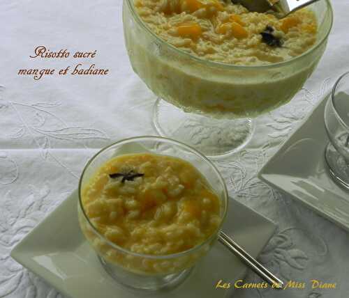 Risotto sucré à la mangue et au miel, sans gluten et sans lactose