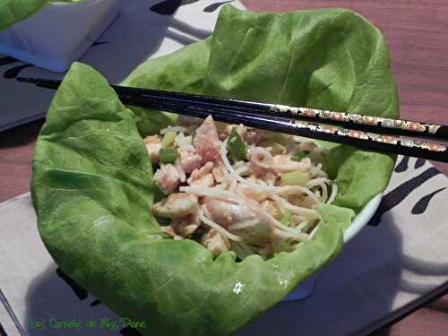 Salade chinoise au poulet, sans gluten et sans lactose