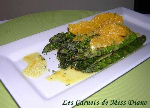 Salade d'asperges et d'orange, sans gluten et sans lactose