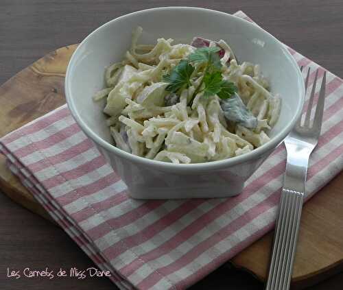 Salade de céleri-rave aux pommes, sans gluten et sans lactose