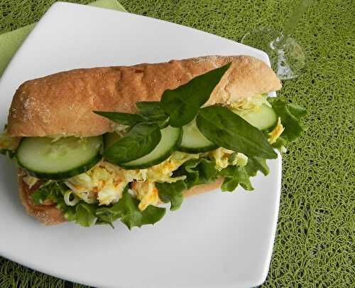 Salade de crabe en sandwich, sans gluten et sans lactose