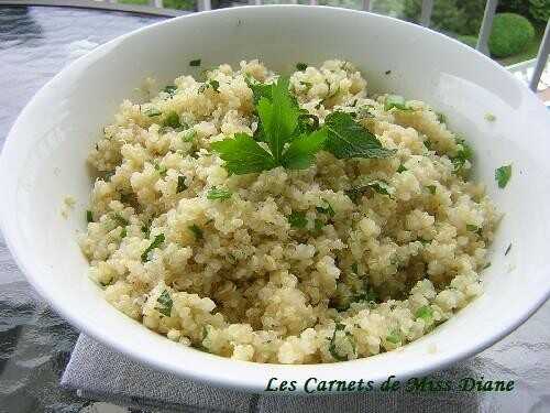 Salade de quinoa à la menthe, sans gluten et sans lactose