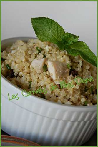 Salade de quinoa et poulet pour le premier pique-nique de la saison