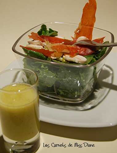 Salade de verdure et sa vinaigrette au parmesan