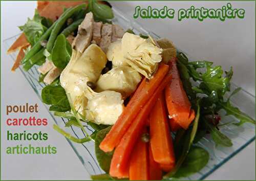 Salade printanière et pointe de socca, sans gluten