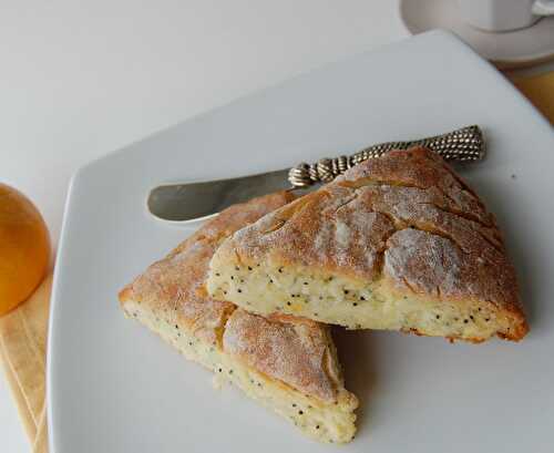 Scones au citron Meyers et aux graines de pavot, sans gluten