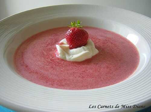 Soupe de fraises au rosé de Brigham, sans gluten