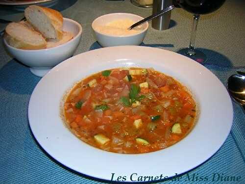 Soupe minestrone improvisée