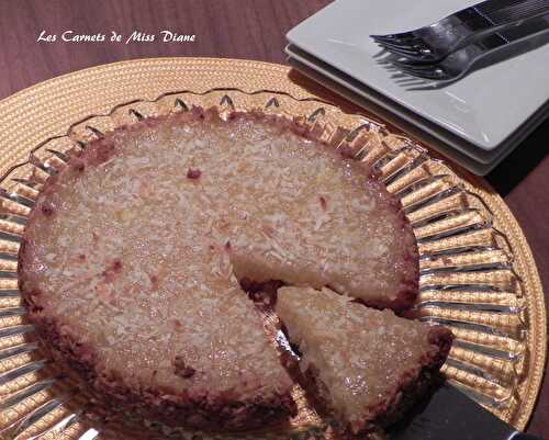 Tarte à l'ananas et à la noix de coco, sans gluten et sans lactose