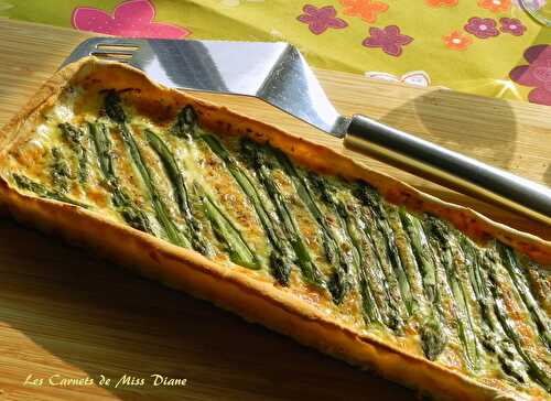 Tarte aux asperges, sans gluten et sans lactose