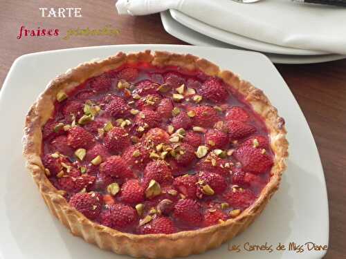 Tarte aux fraises d'automne et aux pistaches, sans gluten