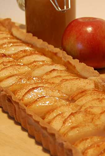 Tarte aux pommes, sans gluten, et son caramel au sirop d'érable...