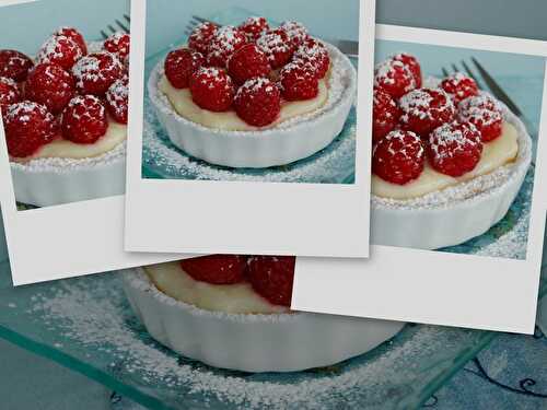 Tartelettes aux framboises sur crème d'amande, sans gluten ni lactose