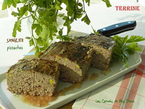 Terrine de sanglier et pistaches, sans gluten et sans lactose