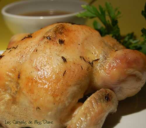 Un vrai bon poulet rôti et sa sauce au vin blanc, sans gluten et sans lactose