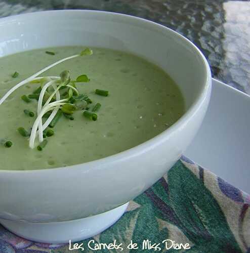 Velouté d'avocado sans lactose, à servir glacé, sans gluten et sans lactose