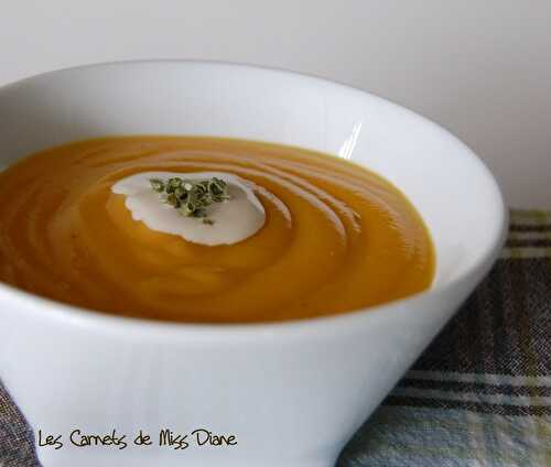 Velouté de courge musquée à la cardamome, sans gluten et sans lactose