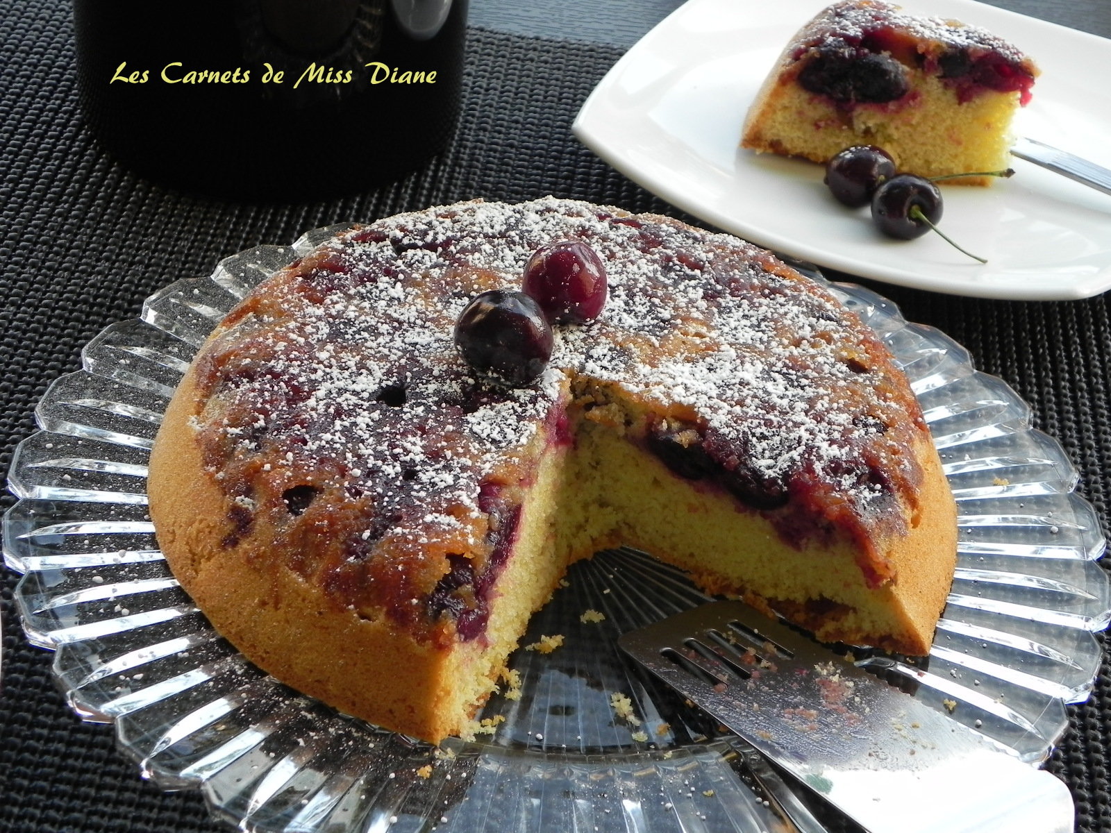 Gâteau renversé aux cerises, sans gluten et sans lactose