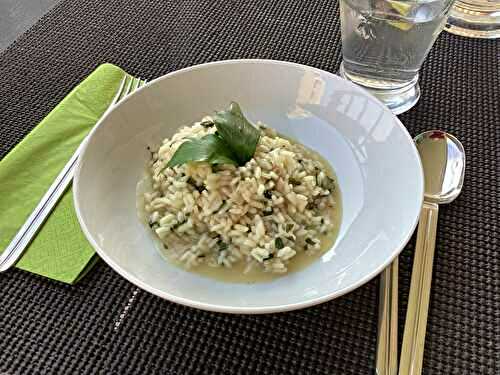 Risotto à la livèche, sans gluten et sans lactose