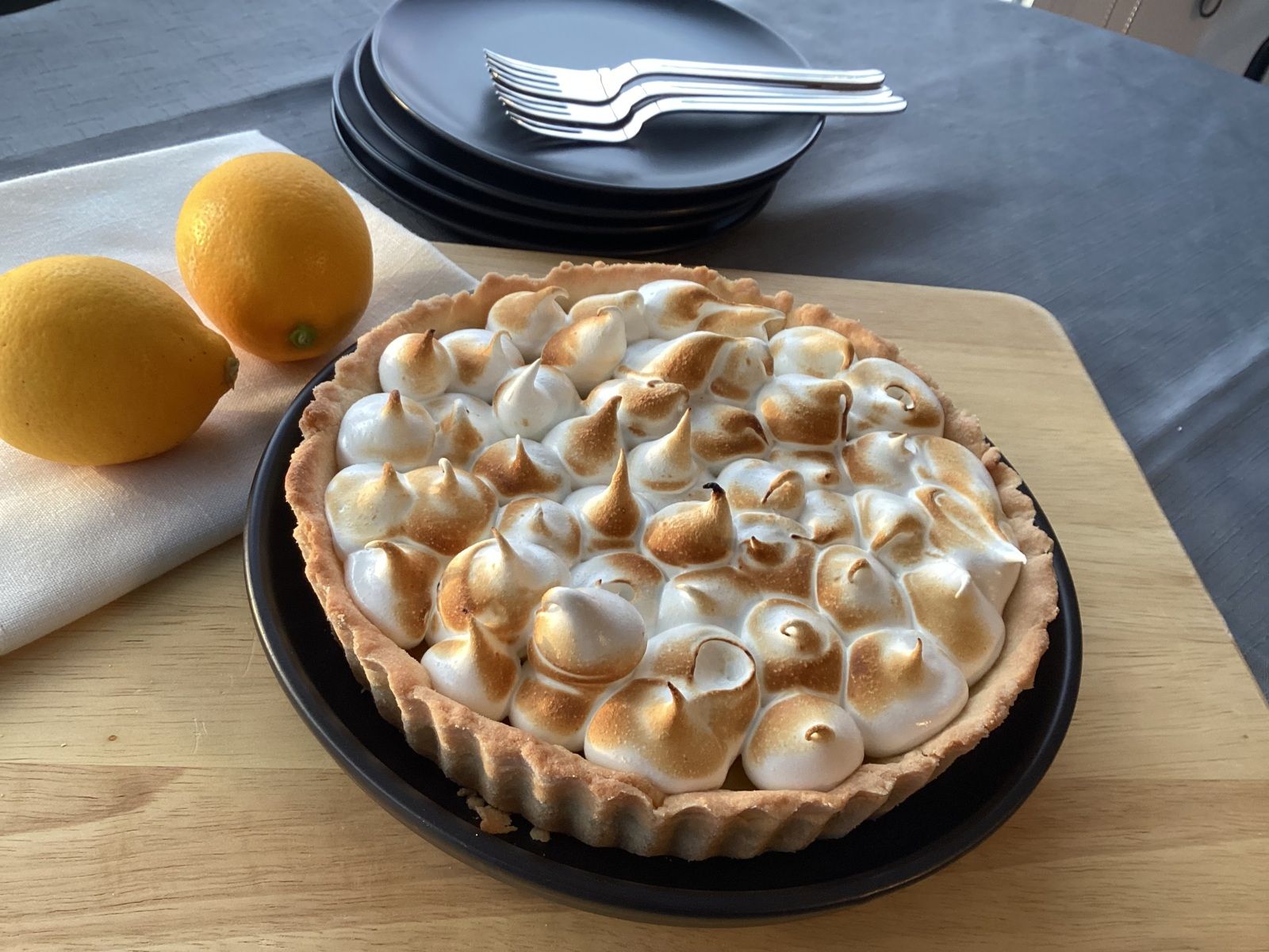 Tarte meringuée au citron Meyer, sans gluten