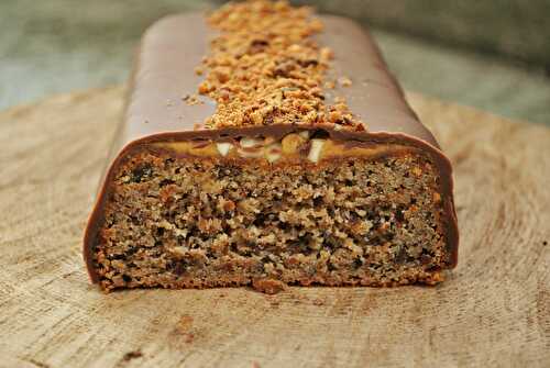 Cake Carahuète, caramel et chocolat