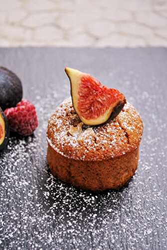 Cakes noisettes torréfiées & cœur figue - framboise