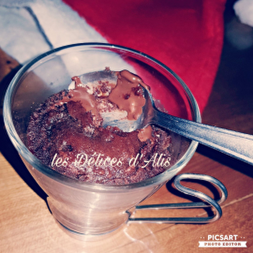 Mug cake au chocolat sans gluten ni lactose