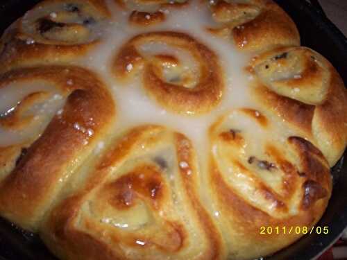 Chinois à la crème patissière & pépites de chocolat