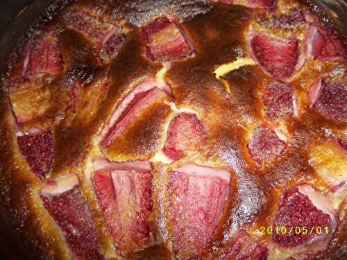 Clafoutis chocolat blanc & fraises