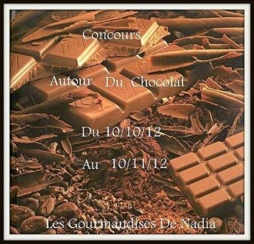 Concours thème chocolat organisé par Nadia