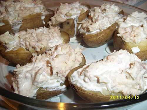 Pommes de terre farcies à la crème de thon - les délices d'ellena