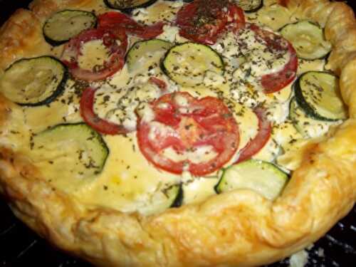 Quiche aux courgettes/tomates & boursin