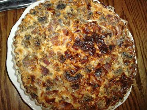 Quiche champignons/jambon sans pate(pour 4personnes-5,5upt/part)