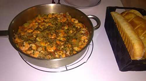 Tajine de crevettes