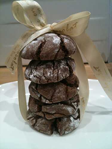 Biscuits craquelés au chocolat - Les délices de Delphine