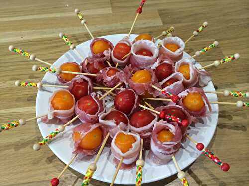 Brochettes de tomates cerises