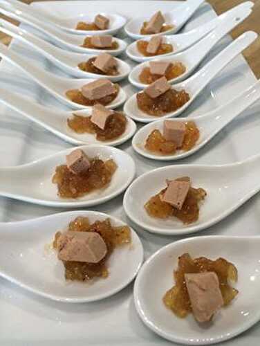 Cuillères au confits d'oignons et foie gras - Les délices de Delphine