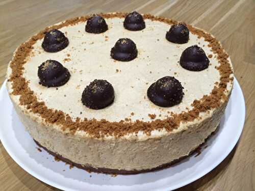 Entrement rond Mousse au spéculoos sur craquant au chocolat