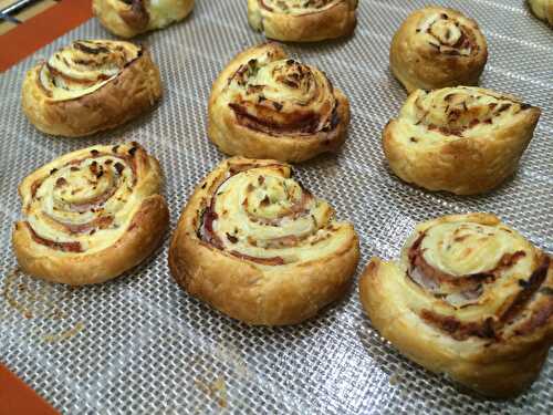 Escargots feuilletés jambon fumé