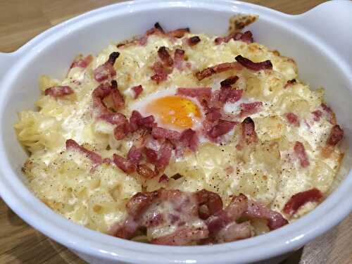 Œufs cocotte façon carbonara